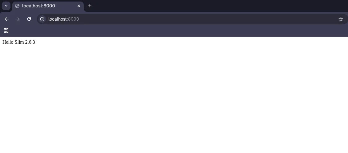 Screenshot using slim framework 2
